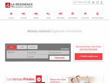 Tablet Screenshot of laresidence.fr